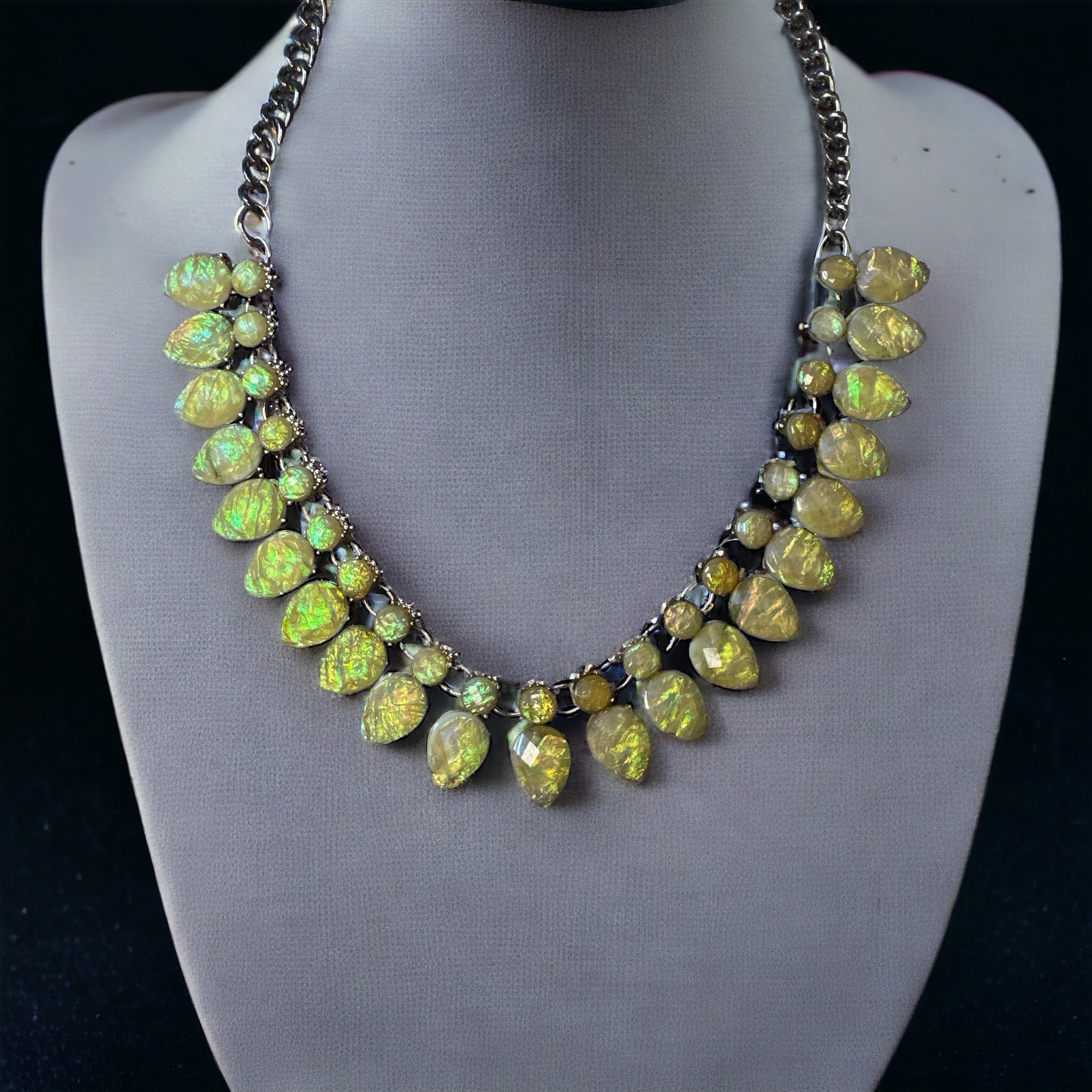 Green Opal Necklace- Emberil