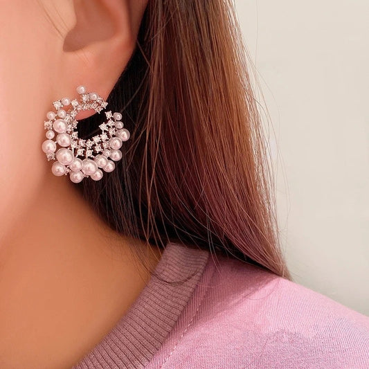 Radiant Rounds Pearl Earrings