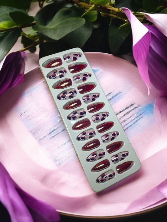 Pink Bloosom Nails Set
