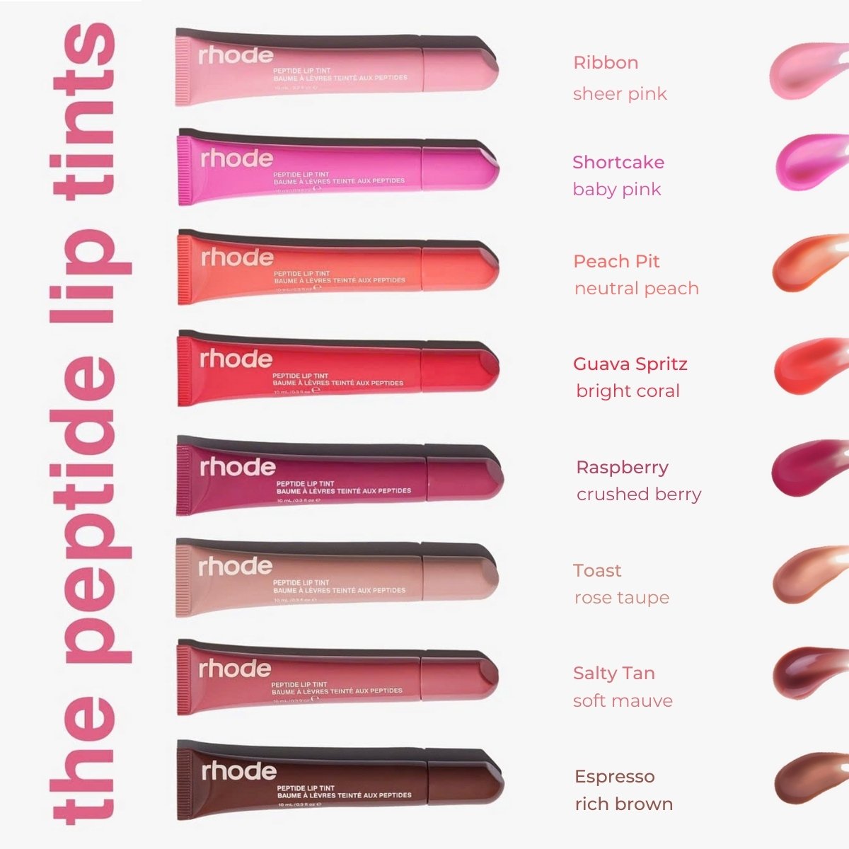 Rhode - the peptide lip tints - emberil - pakistan - shades