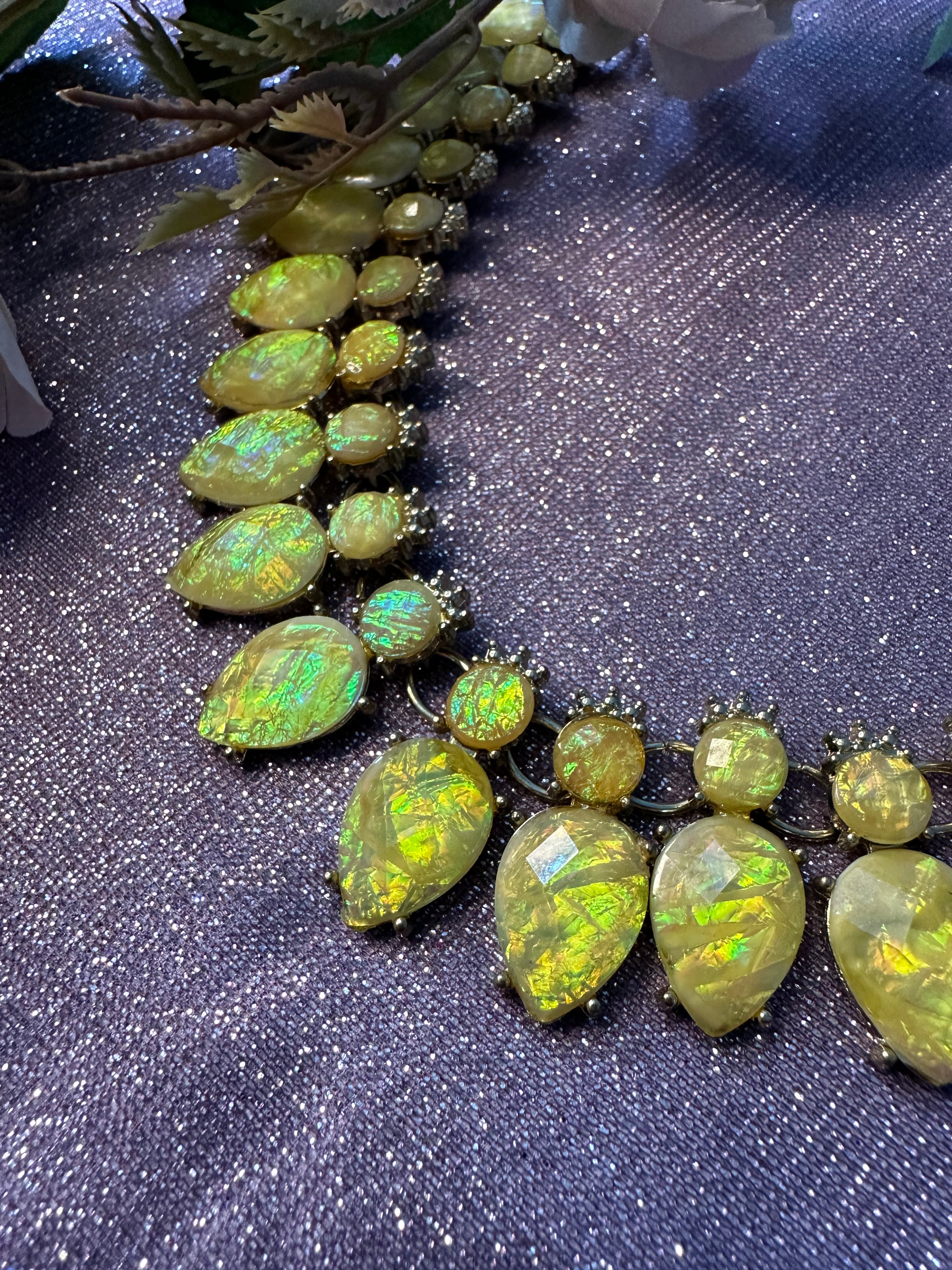 Green Opal Necklace- Emberil