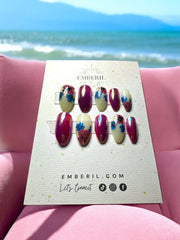 Tropical Floral Gradient Nails Set-Emberil