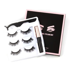 Magnetic Eyelashes 3 Pairs, Magnetic Eyelashes with Eyeliner Kit Easy to Wear, Comfortable & Reusable False Lashes From Natural to Gorgeous Styles No Glue Needed - Emberil Pakistan