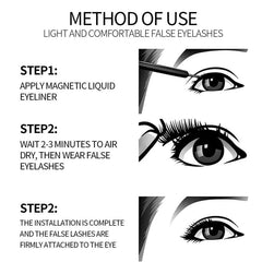Magnetic Eyelashes 5 Pairs, Magnetic Eyelashes with Eyeliner Kit Easy to Wear, Comfortable & Reusable False Lashes From Natural to Gorgeous Styles No Glue Needed - Emberil Pakistan - How to use the product
