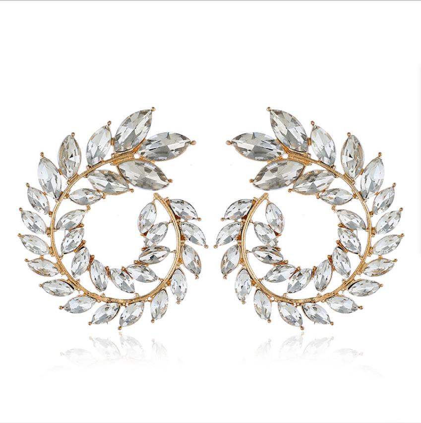 Luxury Rhinestone Statement Studs - Emberil