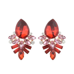 Red Rhinestone Studs - Emberil
