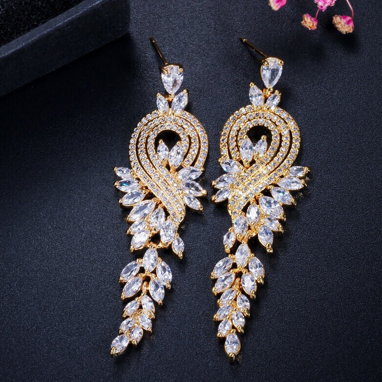 Sparkling Peacock Earrings-Emberil