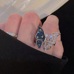 Sky Blossom Butterfly Ring (Adjustable)-Emberil