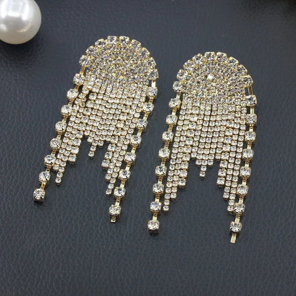 Dazzling Luxurious Statement Earrings-Emberil