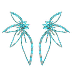 Luxury Floral Statement Butterfly Earrings - Emberil