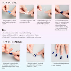 Zebra Sparkle Nails Set