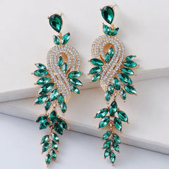 Sparkling Peacock Earrings-Emberil