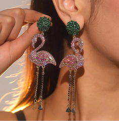 Sparkling Swan Earrings