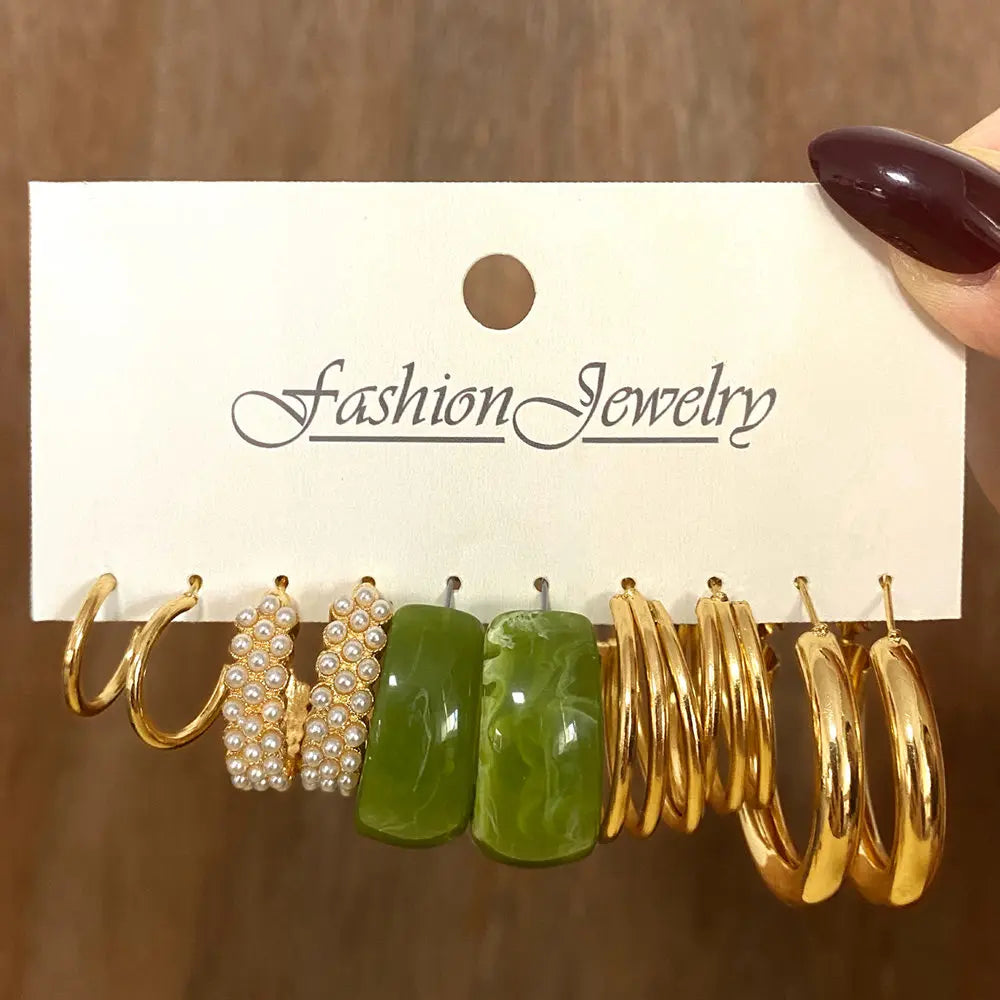 Gold Green Stud Pack-Emberil