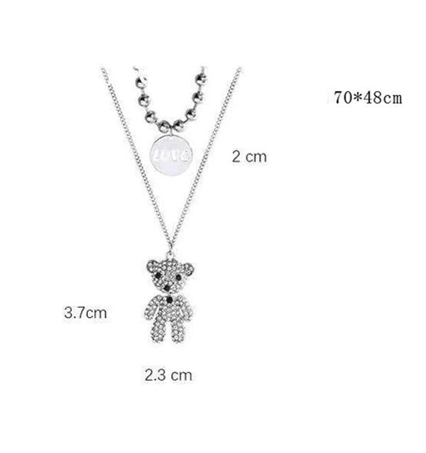 Cute Love Teddy Bear Necklace - Emberil