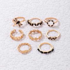 8 Pcs Dragonfly Ring Set - Emberil