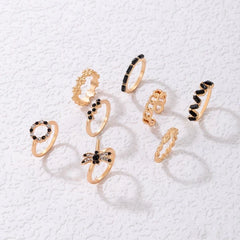 8 Pcs Dragonfly Ring Set - Emberil