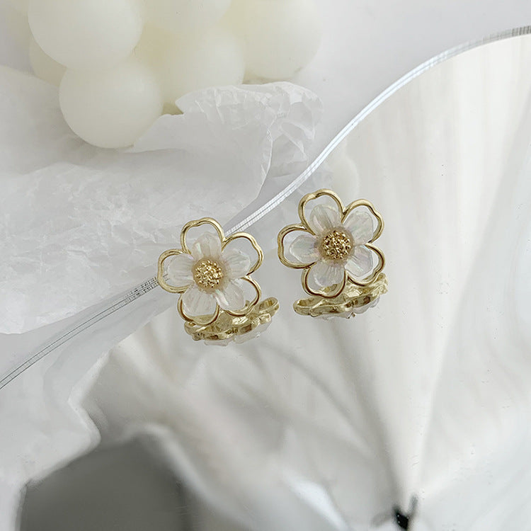 Geometric Flower Earrings - S925 - Emberil