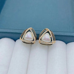 Trinity Pearl Studs-Emberil