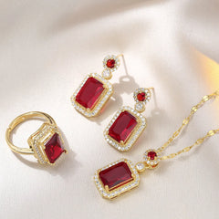 Square Luxury Necklace Set-Emberil