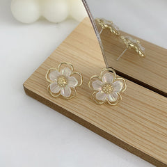 Geometric Flower Earrings - S925 - Emberil