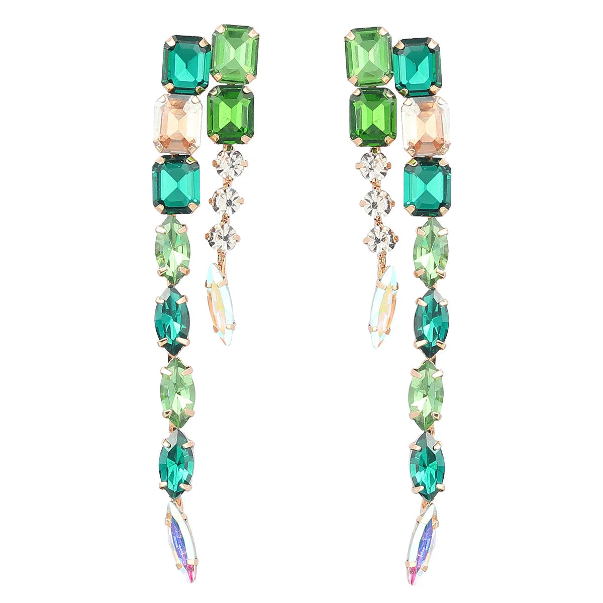 Long Crystal Earrings-Emberil