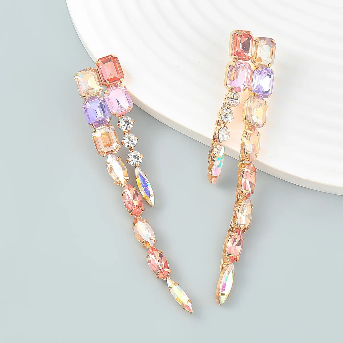 Long Crystal Earrings-Emberil