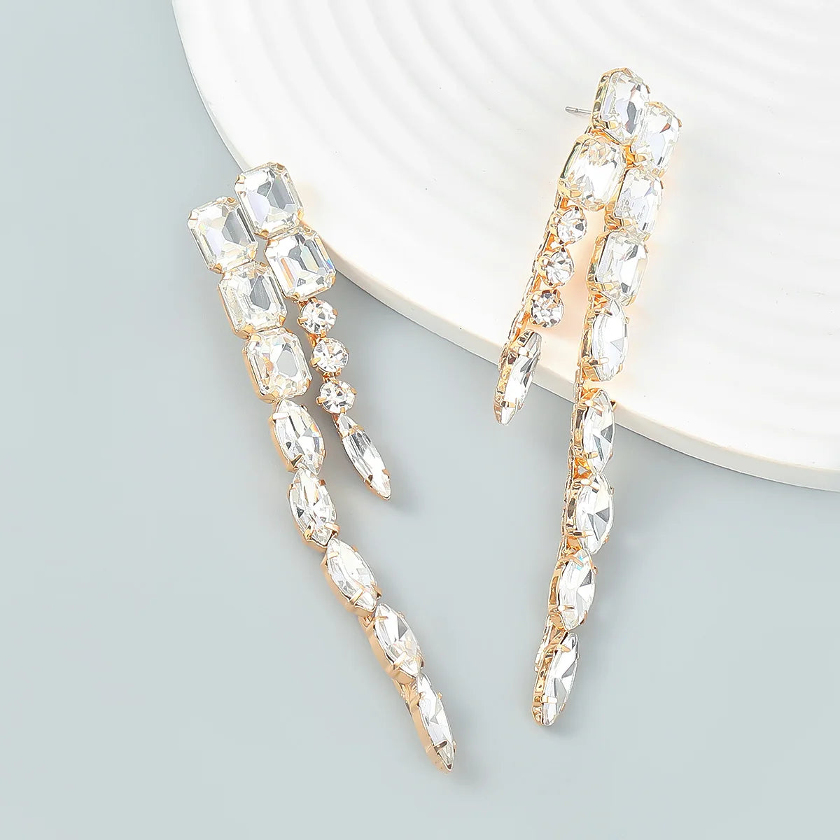 Long Crystal Earrings-Emberil