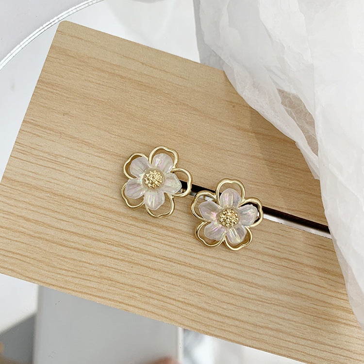 Geometric Flower Earrings - S925 - Emberil