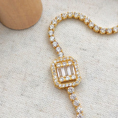 Luxury Cubic Zirconia Gold Bracelet