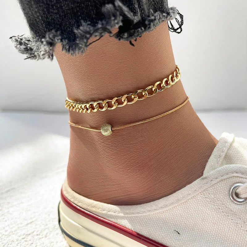 Ball-Chain Trendy Anklet-Emberil