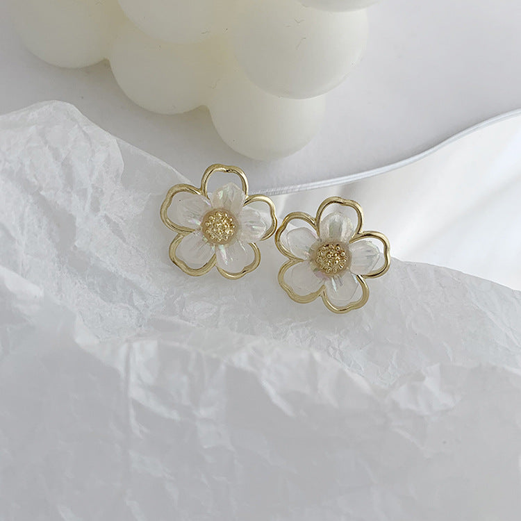 Geometric Flower Earrings - S925 - Emberil