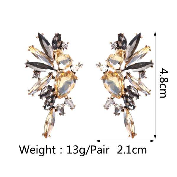 Statement Crystal Luxury Stud Earrings - Emberil