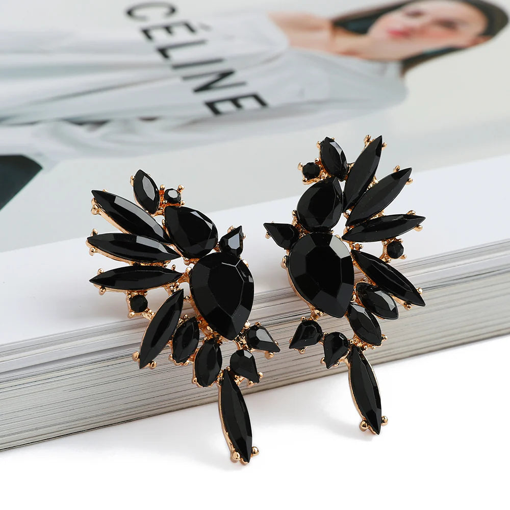 Statement Crystal Luxury Stud Earrings - Emberil