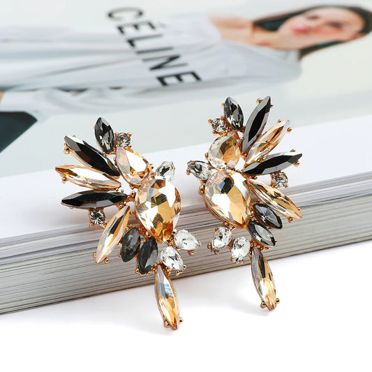 Statement Crystal Luxury Stud Earrings - Emberil