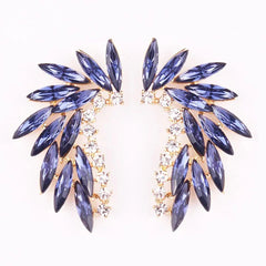 Shining Rhinestone Wings Stud Earrings