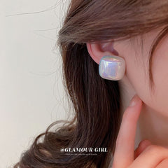 Breeze of Ocean Square Pearl Studs - Emberil