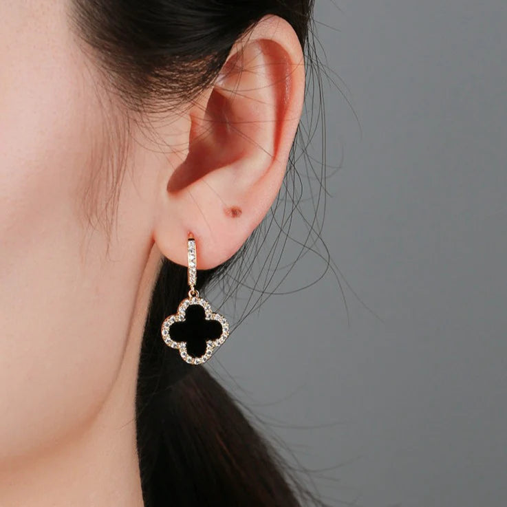 Four Leaf Clover S925 Earrings - Emberil