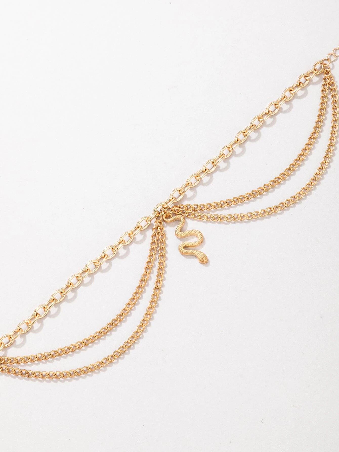 Snake Curb Chain Anklet - Emberil