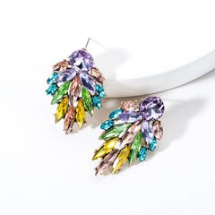 Luxury Bohemian Stylish Floral Leaf Blooming Stud Earrings