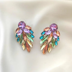 Luxury Bohemian Stylish Floral Leaf Blooming Stud Earrings