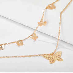 Butterfly Layered Necklace - Emberil