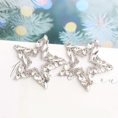 Luxury Star Girl Multi Crystal Drop Earrings S925