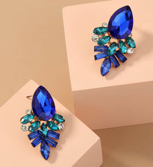 Blue Rhinestone Studs - Emberil