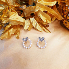 Pearl Heart S925 Earrings