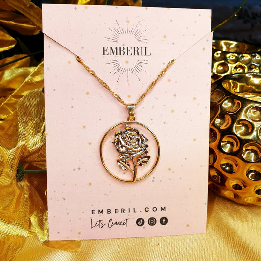 Golden Flower Necklace - Emberil