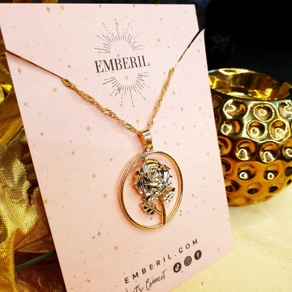 Golden Flower Necklace - Emberil