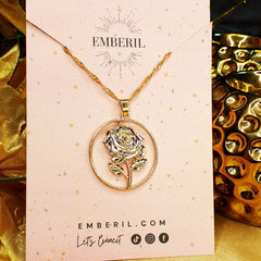 Golden Flower Necklace - Emberil