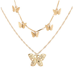 Butterfly Layered Necklace - Emberil