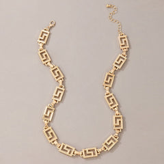 Luxury Golden Squared Link Necklace - Emberil